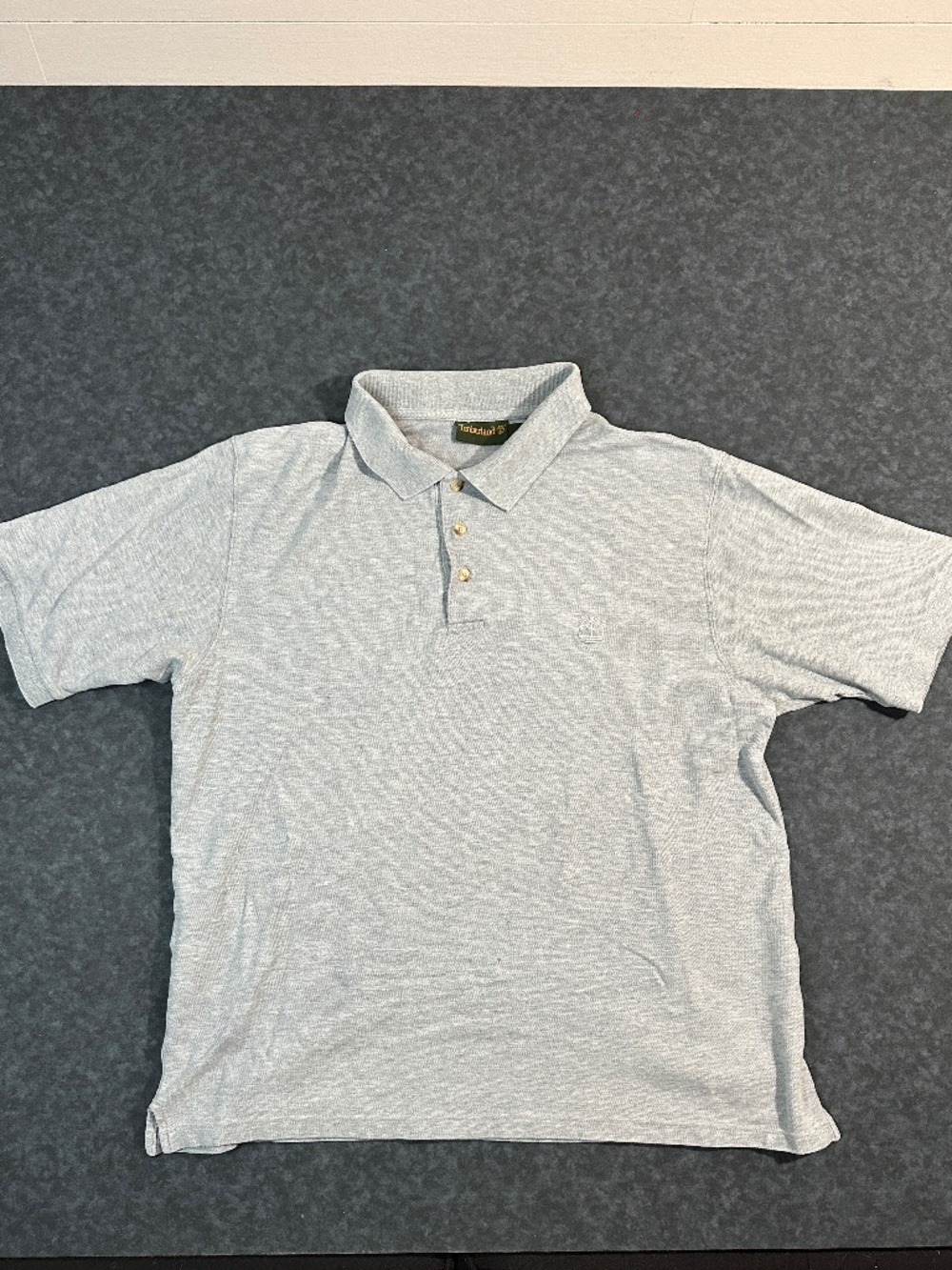Timberland Men's Short Sleeve Cotton Gray Polo Shirt Size Large
